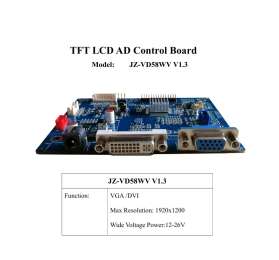 JZ-VD58WV V1.3 TFT LCD monitor controller driver board with VGA+ DVI inputs