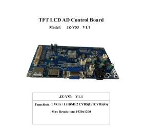 JZ-V53 TFT LCD AD Control Board VGA/HDMI/CVBS/CVBS