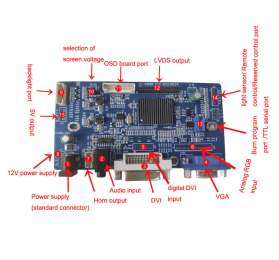 The driver board JZ-VD68N VGA, DVI resolution up to 1920x1200