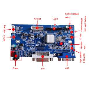 JZ-VD68 TFT LCD AD Control driver Board with VGA+DVI inputs