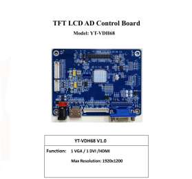 YT-VDH68 Ultra wide temperature driver board Operating Temperature: -40~85 °