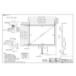 8.0 inch 4-wire resistance touch screen AMT9556