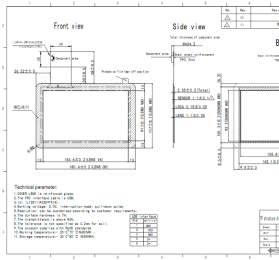 XH070838A 7-inch G+G capacitive touch screen