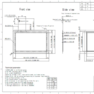 XH070838A 7-inch G+G capacitive touch screen